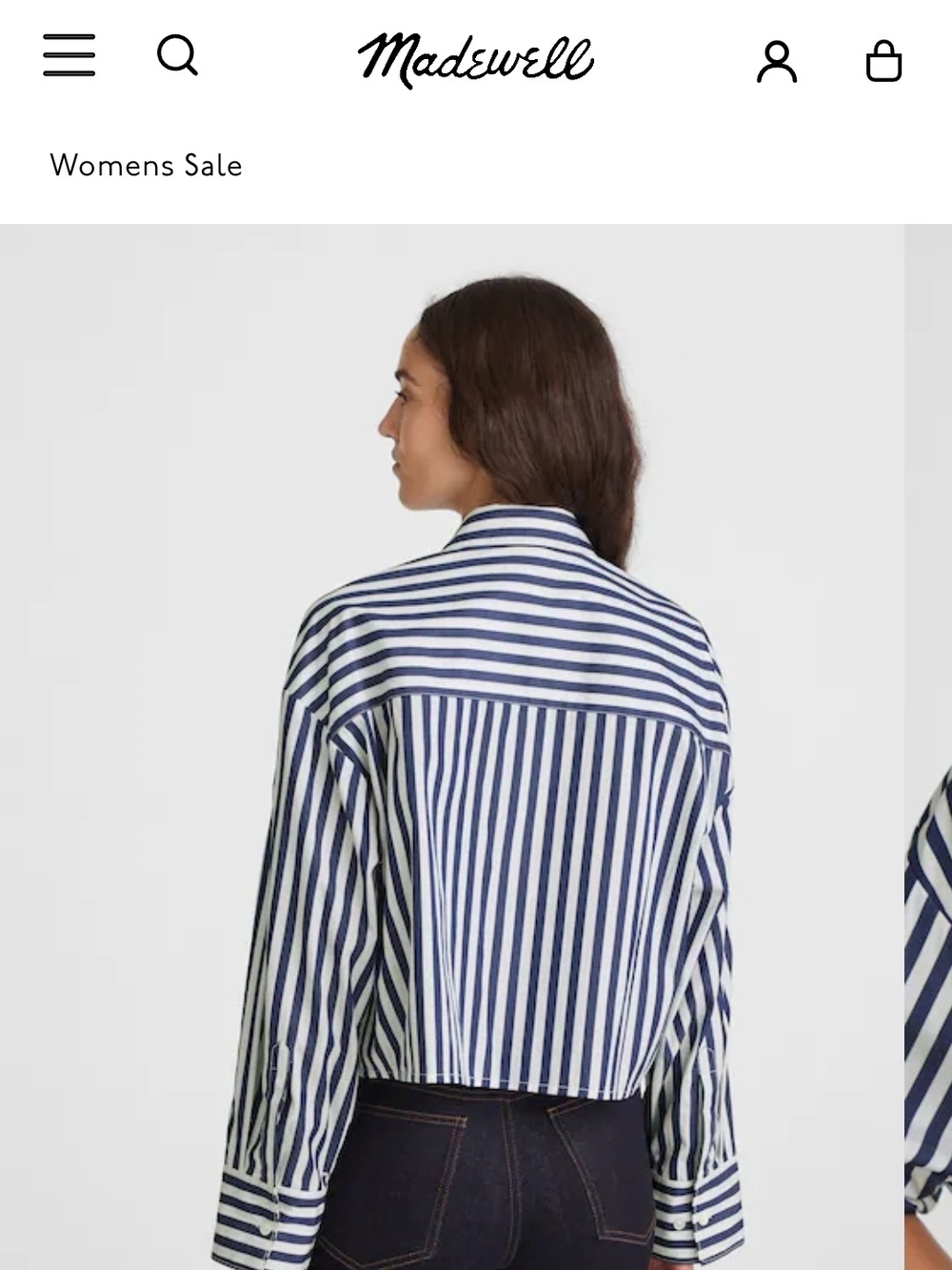 Madewell Blue and White Striped Button-Up Shirt - Picture 5 of 16